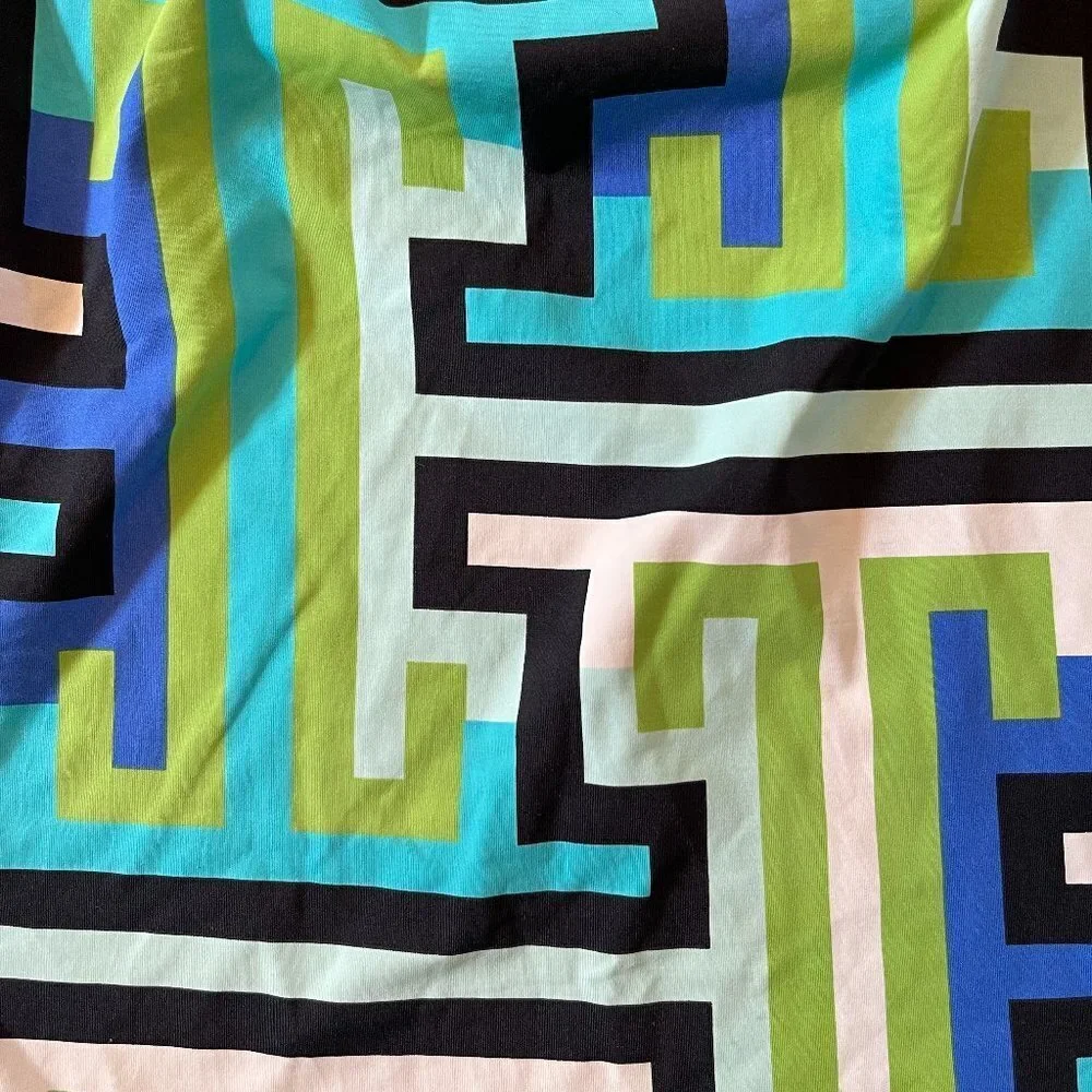 Kenneth Cole Geometric Print Key Hole Tankini Bathing Suit